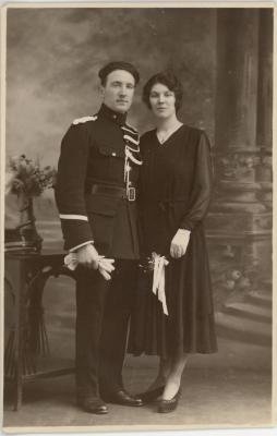 Huwelijksfoto Maurice Erbo en Joséphine Devalck