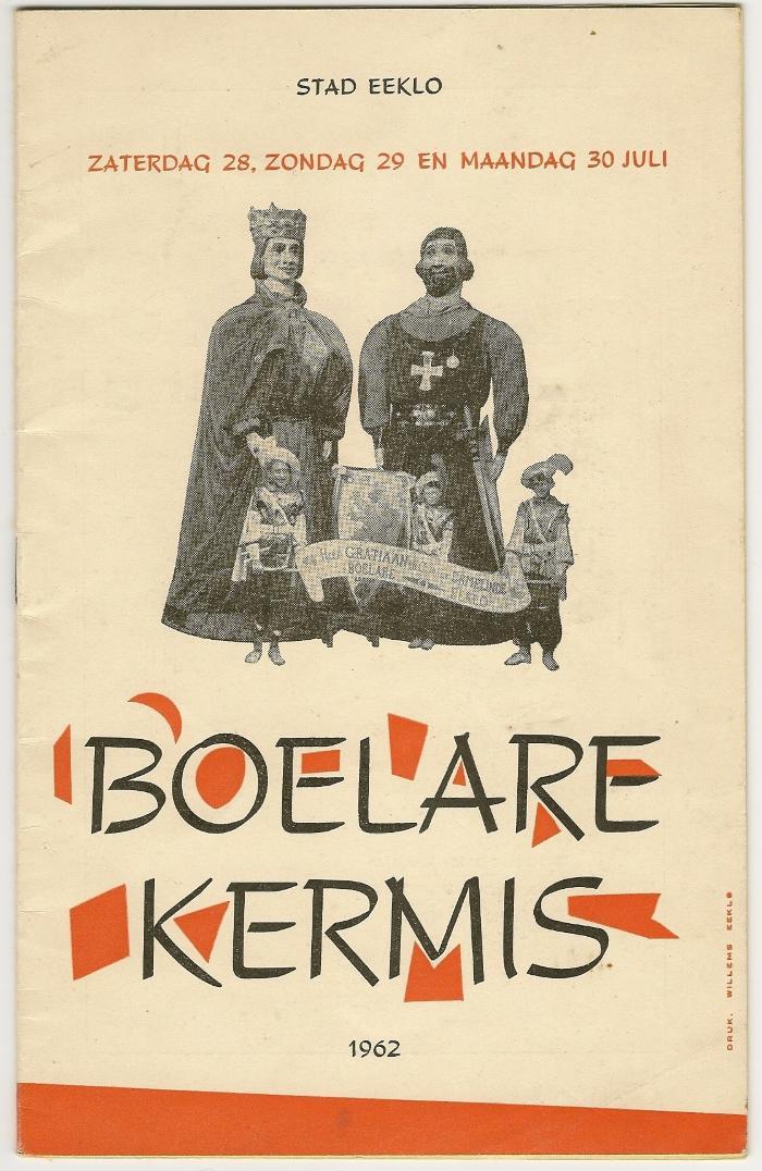 Cover programmaboekje Boelare kermis 1962
