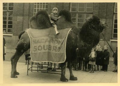 Schoolfoto Cecile Vercauter op kameel