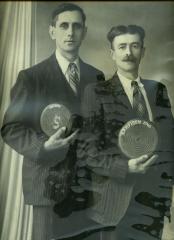 Kampioenen krulbol De Baerdemaecker Gustaaf en Van Hecke Gustaaf, 1946