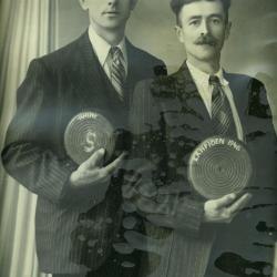 Kampioenen krulbol De Baerdemaecker Gustaaf en Van Hecke Gustaaf, 1946
