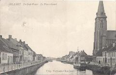 Postkaart van de 'Oude Vaart' in Zelzate, ca. 1907