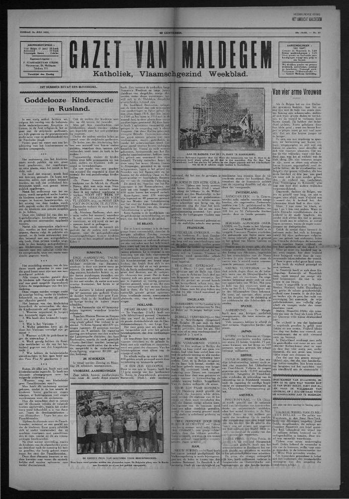 Gazet van Maldegem, 1933-07-02