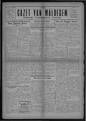 Gazet van Maldegem, 1933-01-22