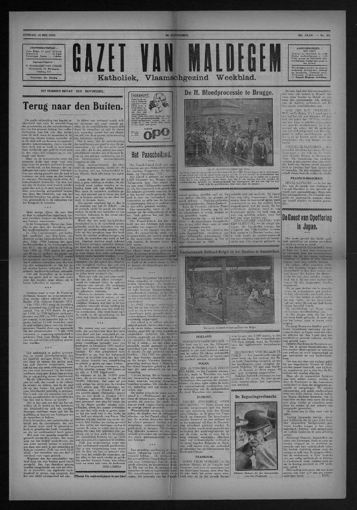 Gazet van Maldegem, 1933-05-14