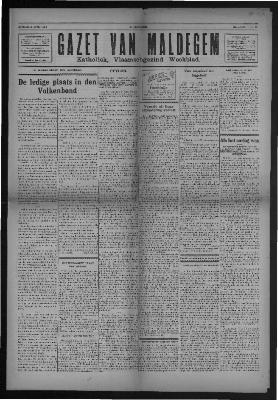 Gazet van Maldegem, 1933-04-30