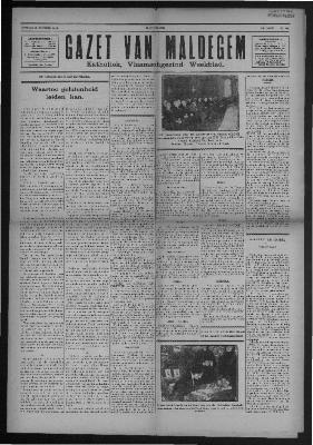 Gazet van Maldegem, 1933-10-29
