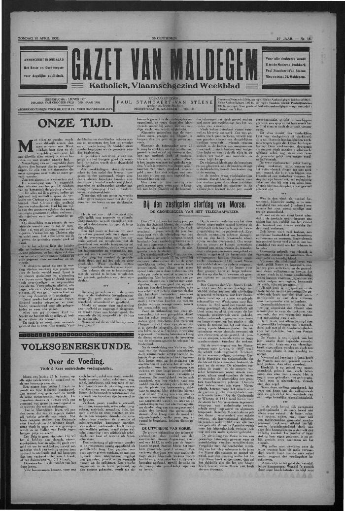 Gazet van Maldegem, 1932-04-10