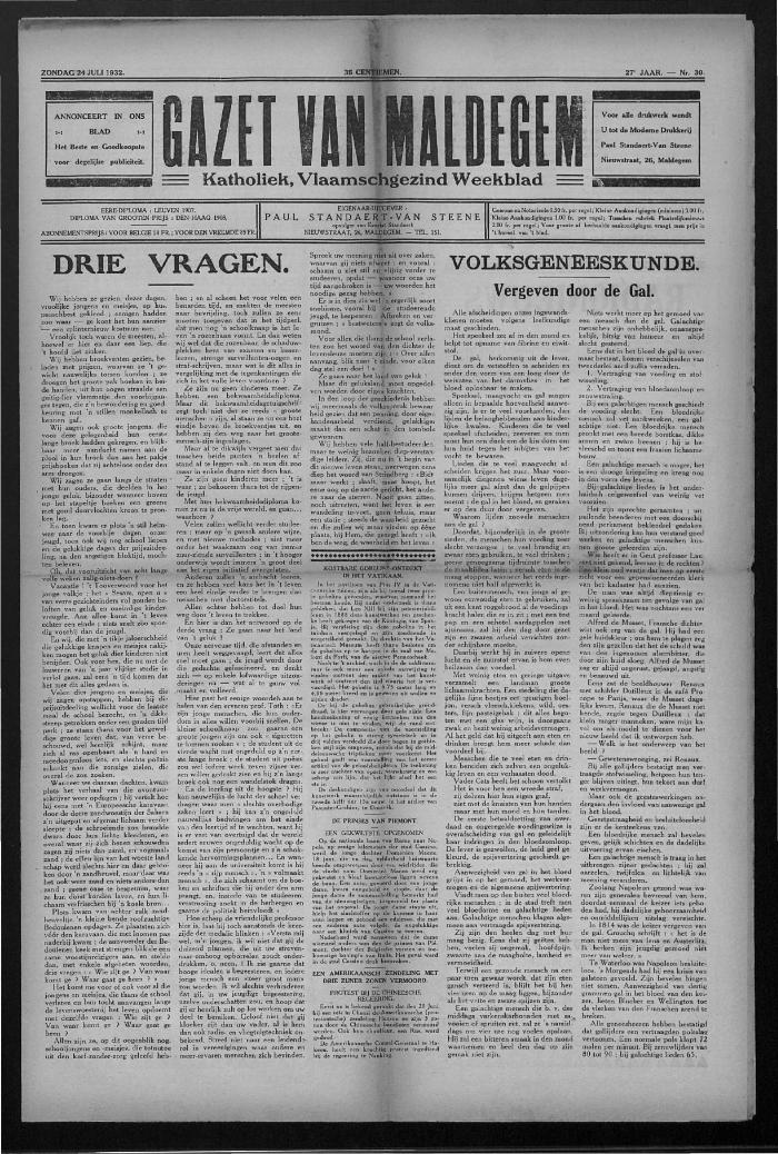 Gazet van Maldegem, 1932-07-24