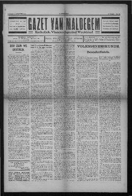 Gazet van Maldegem, 1932-08-21