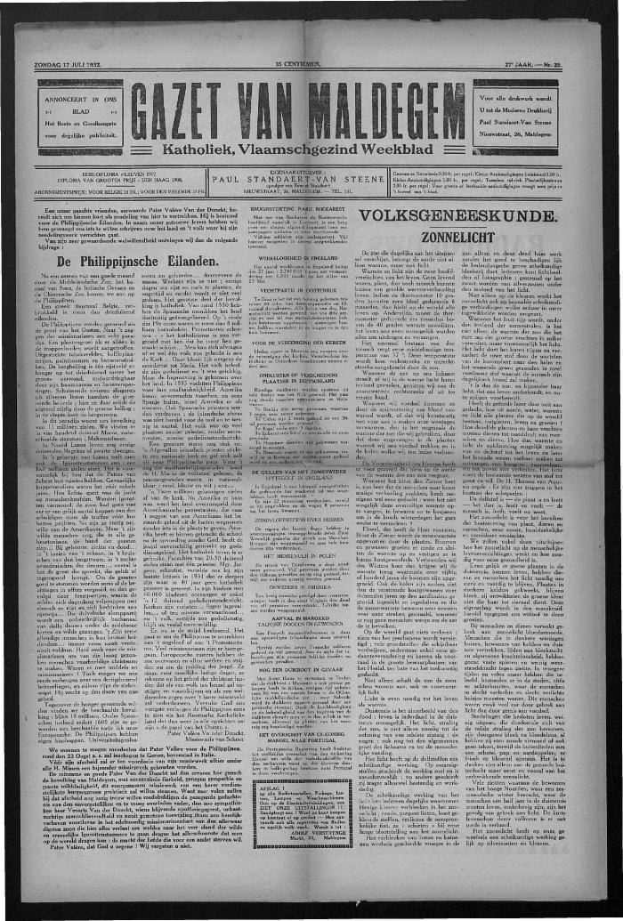 Gazet van Maldegem, 1932-07-17