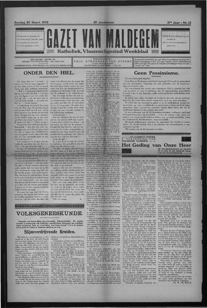 Gazet van Maldegem, 1932-03-20