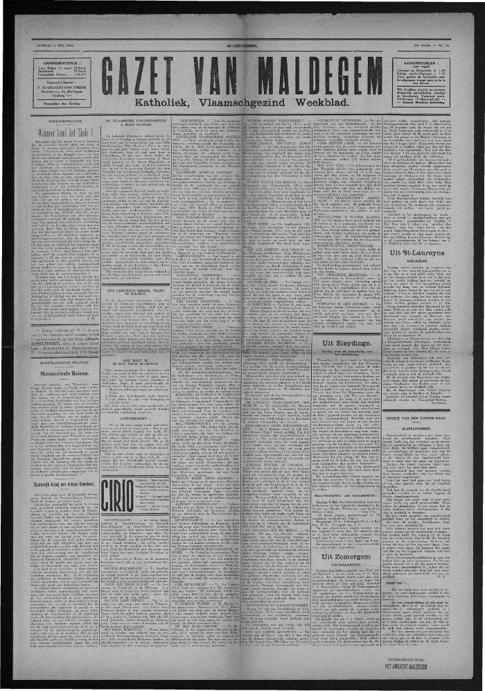 Gazet van Maldegem, 1934-05-06