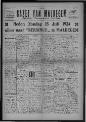 Gazet van Maldegem, 1934-07-15