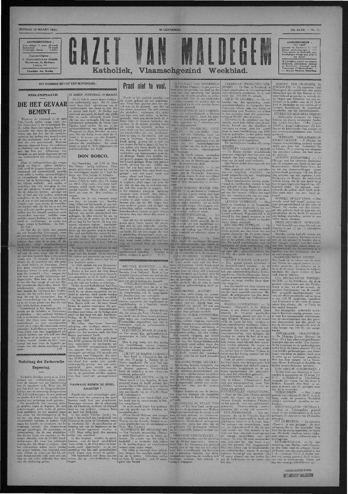 Gazet van Maldegem, 1934-03-18