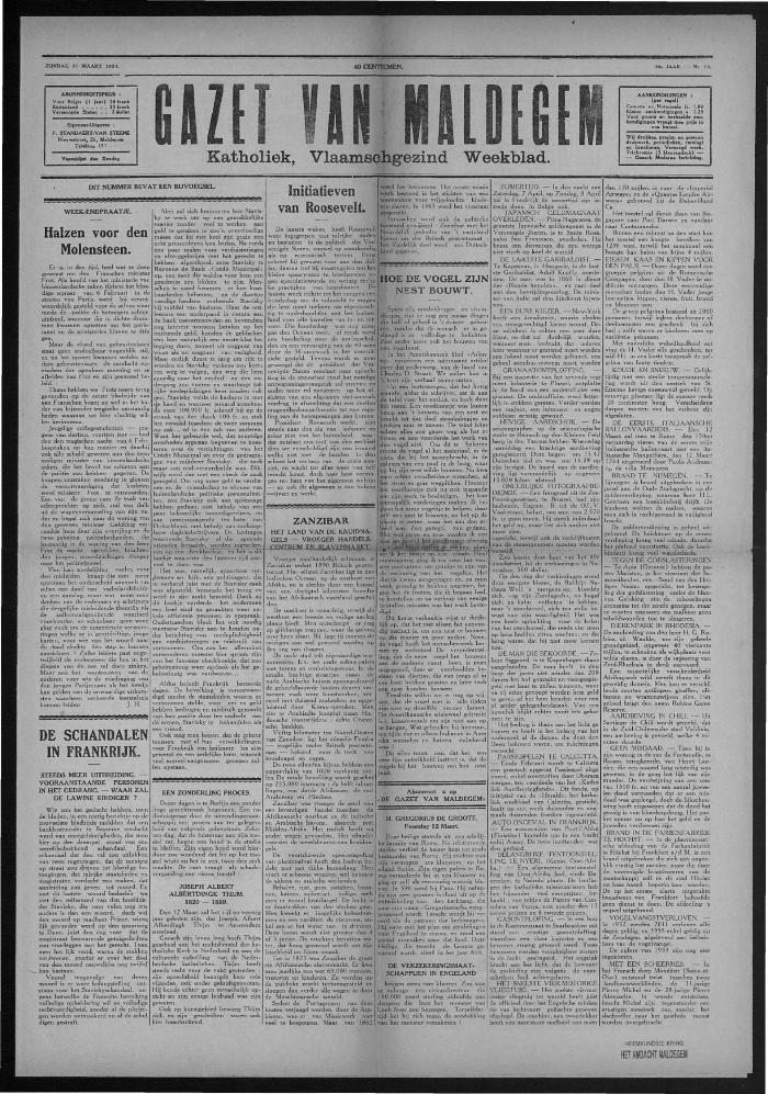 Gazet van Maldegem, 1934-03-11