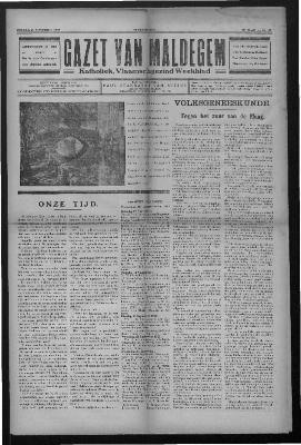 Gazet van Maldegem, 1932-09-11
