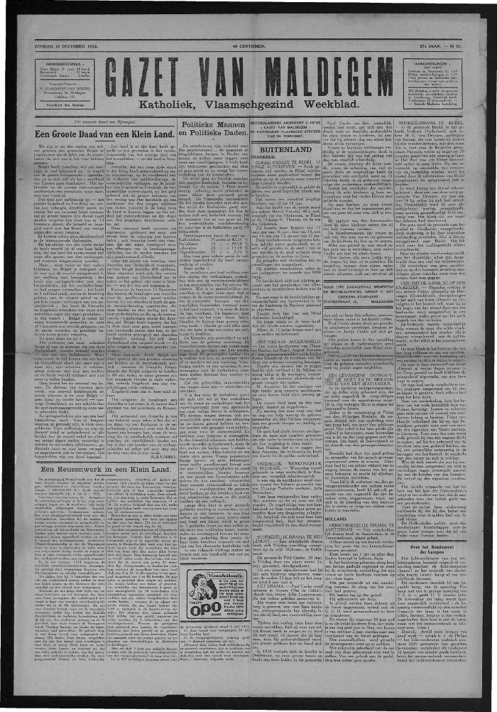 Gazet van Maldegem, 1932-12-18