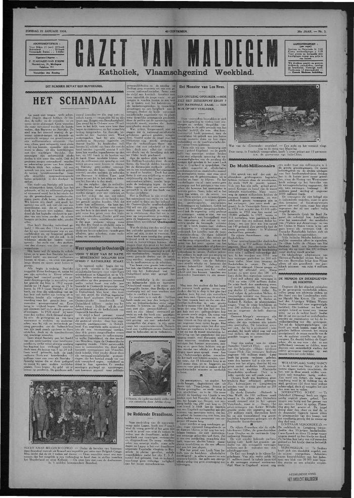 Gazet van Maldegem, 1934-01-21