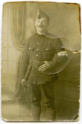 Portret van soldaat Kamiel Willems, Assenede, 1914-1918