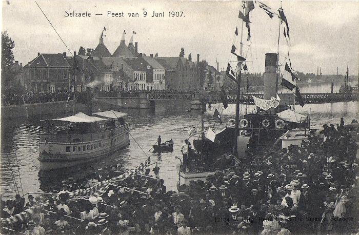 Postkaart Feest van 9 juni 1907, Zelzate