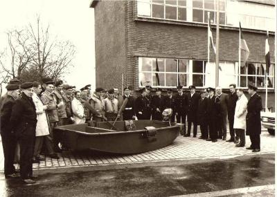Inhuldiging reddingsboot Civiele Bescherming Zelzate, 1971