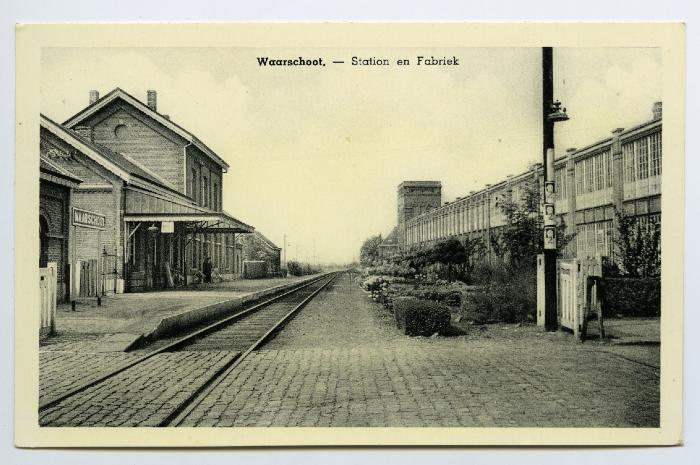 Postkaart Station en Fabriek, Waarschoot