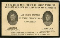 Herdenkingskaart, Zomergem, 1918