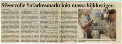 Krantenknipsel Safarkesmarkt, Wachtebeke, 1996