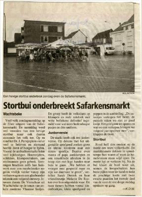Krantenknipsel Safarkesmarkt, Wachtebeke, 1999