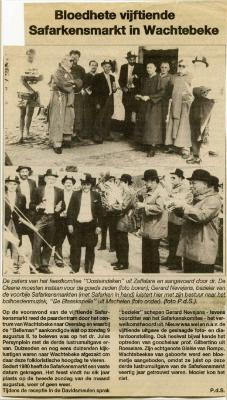 Krantenknipsel Safarkesmarkt, Wachtebeke, 1992