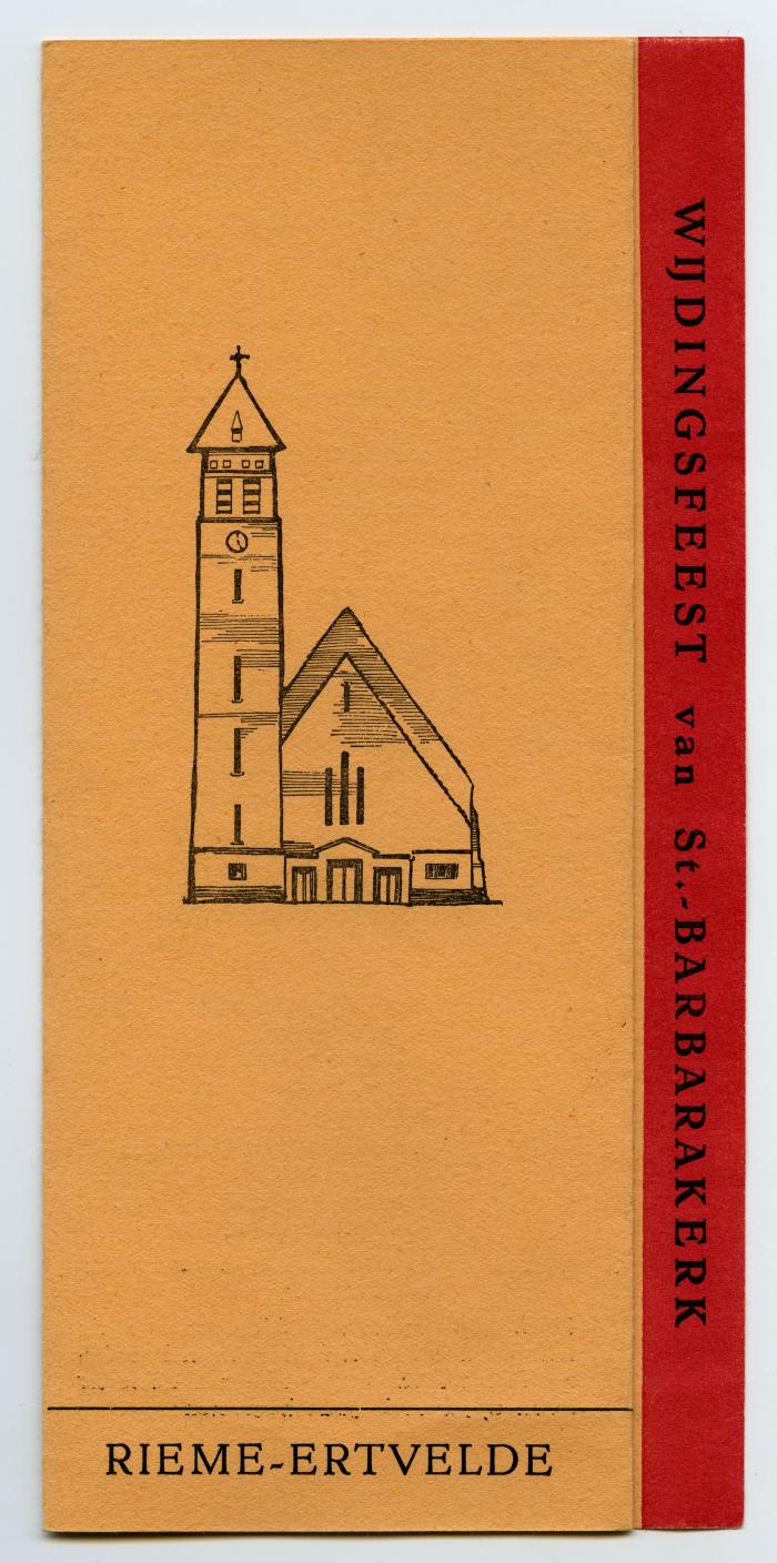 Programmaboekje wijdingsfeest Sint-Barbarakerk Rieme, 1963