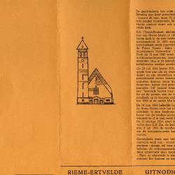 Programmaboekje wijdingsfeest Sint-Barbarakerk Rieme, 1955 