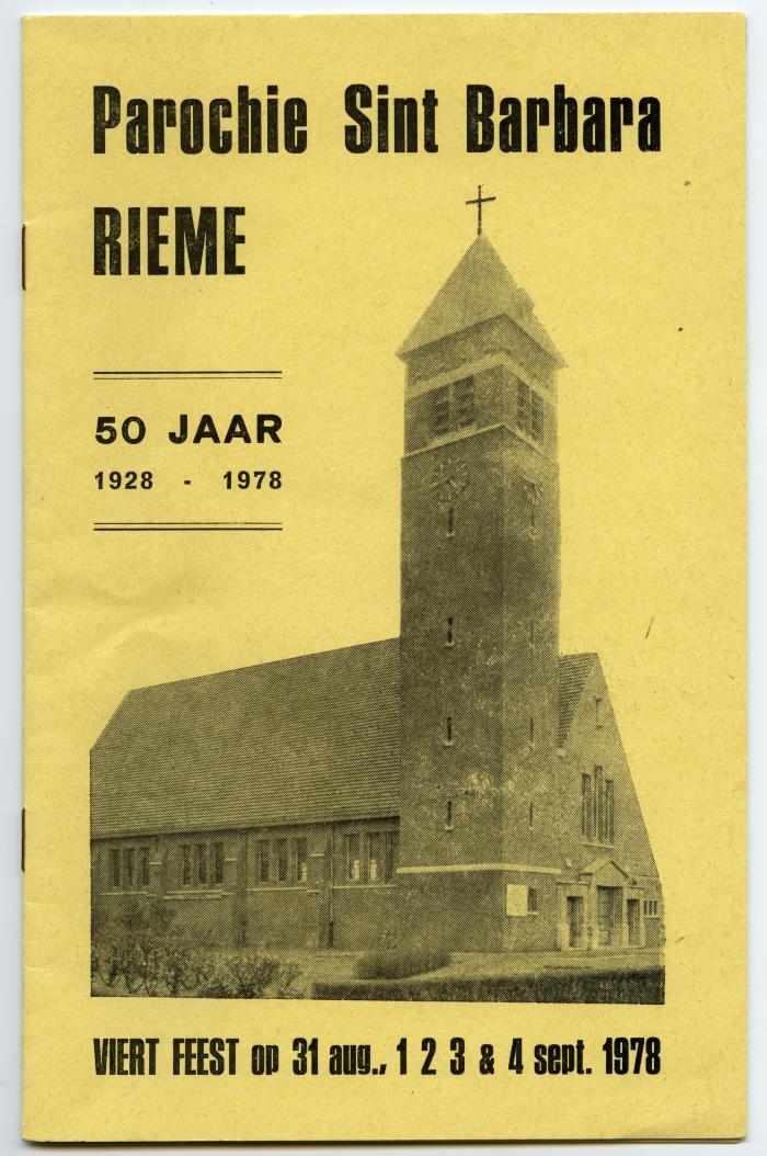 Programmaboekje 50jarig bestaan parochie van Rieme(II), 1978