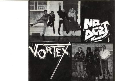 LP-hoes Vortex en No Debt, Zomergem, 1986