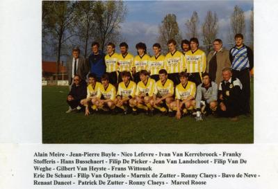 Eerste ploeg VK Knesselare, 1988-189