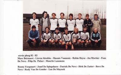 Eerste ploeg van Harop, 1982 - 83