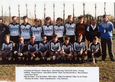Eerste ploeg van Harop, circa 1987