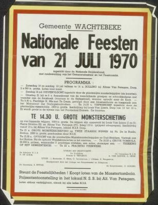 Nationale Feesten van 21 juli 1970 Wachtebeke


