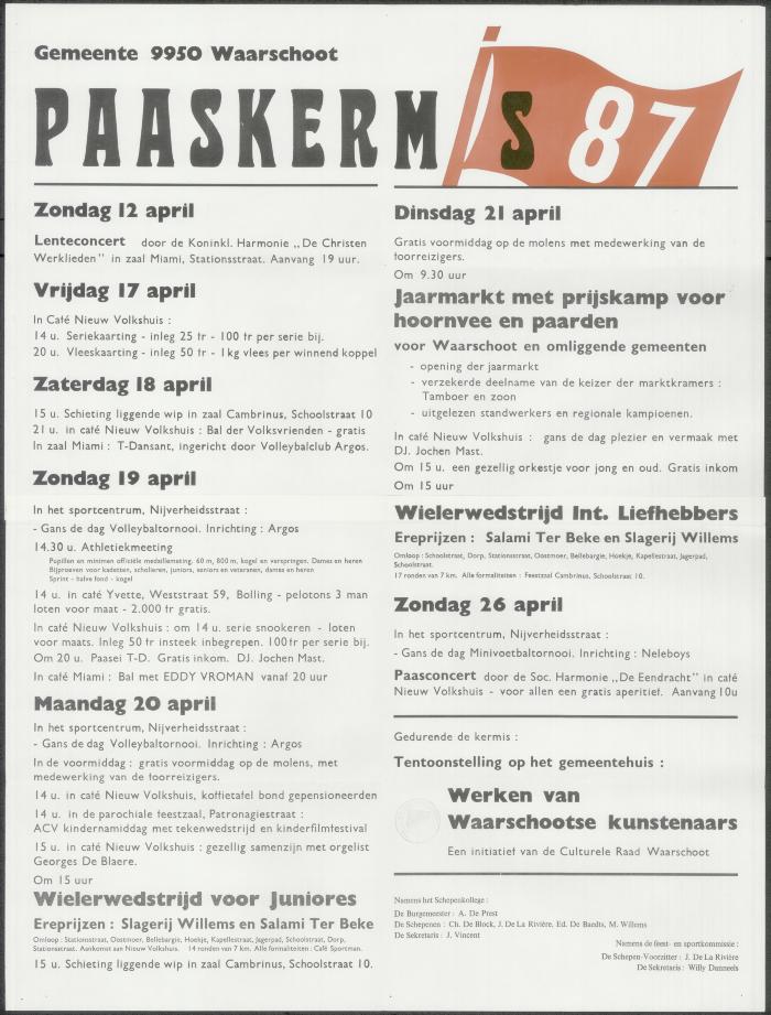 Paaskermis  Waarschoot
