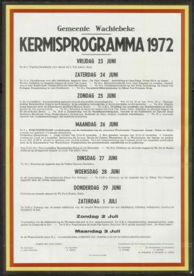 Kermisprogramma 1972 Wachtebeke

